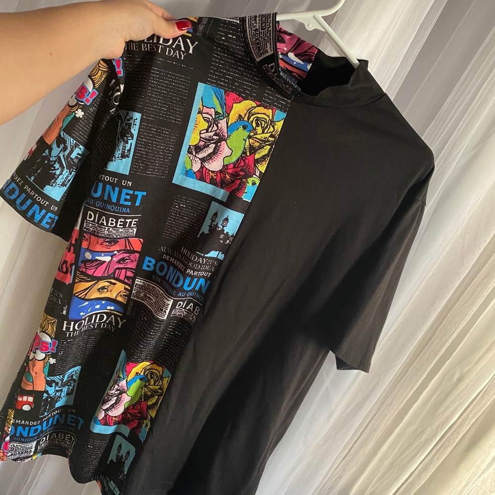 Newspaper Print Shirt